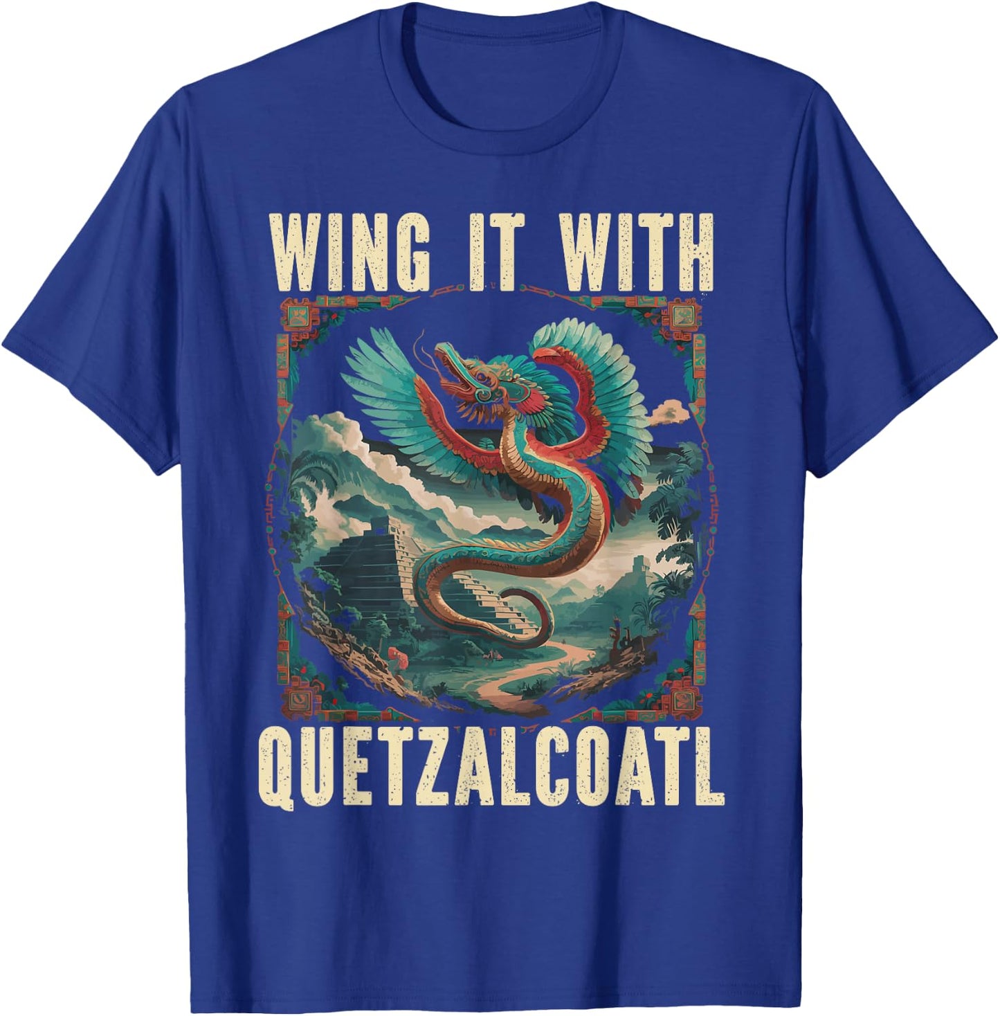 Aztec God Aztec Culture Mayan Indigenous Quetzalcoatl T-Shirt - T-Shirt | Royal