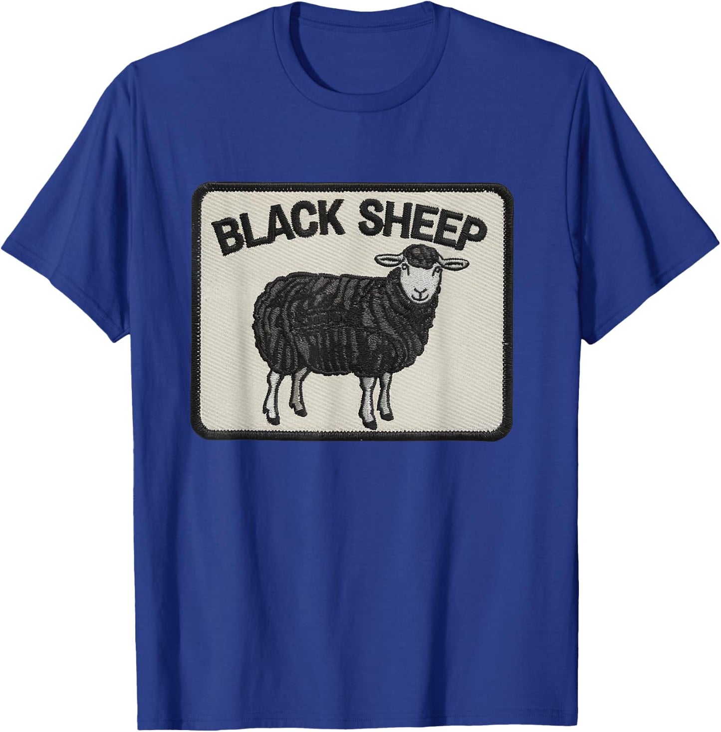 Black Sheep Patch Embrace your Uniqueness T-Shirt - T-Shirt | Royal