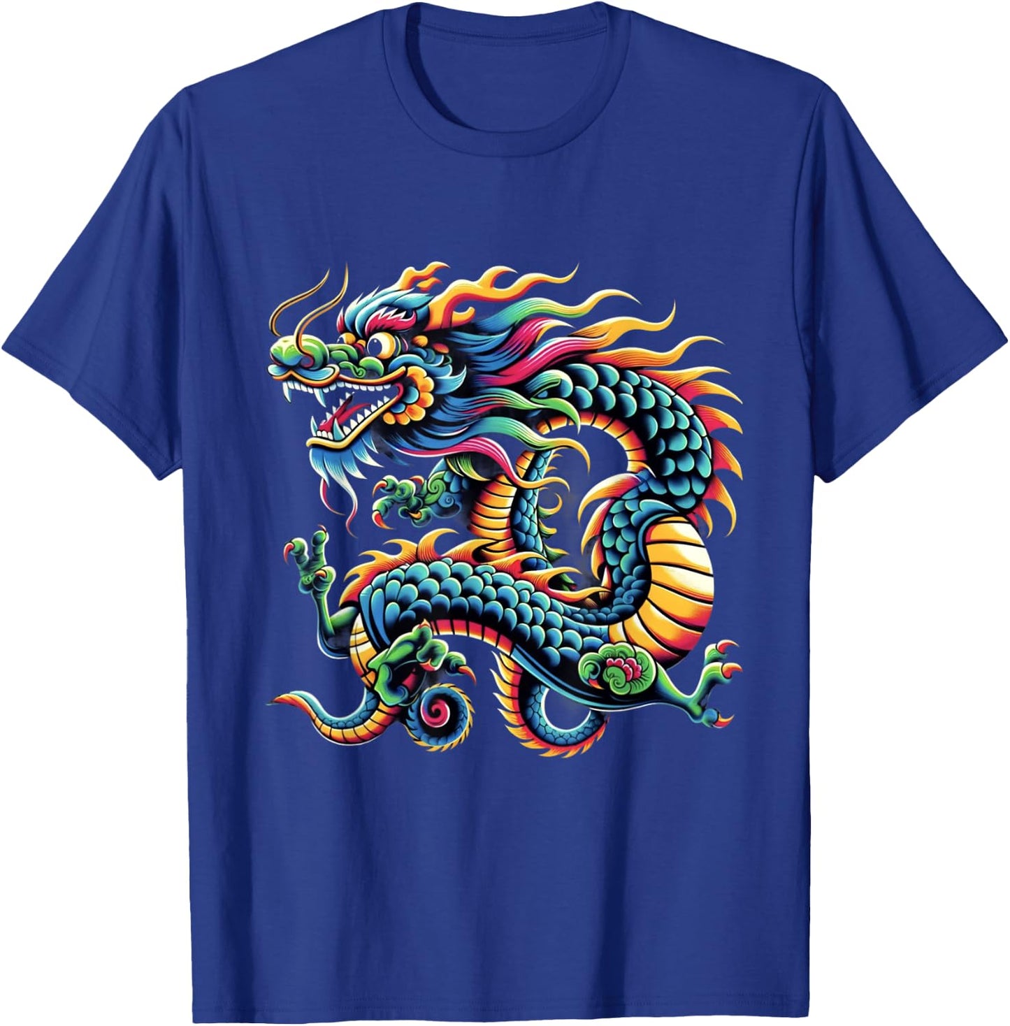 Funny Colorful Chinese Dragon - New Year 2014 T-Shirt - T-Shirt | Royal