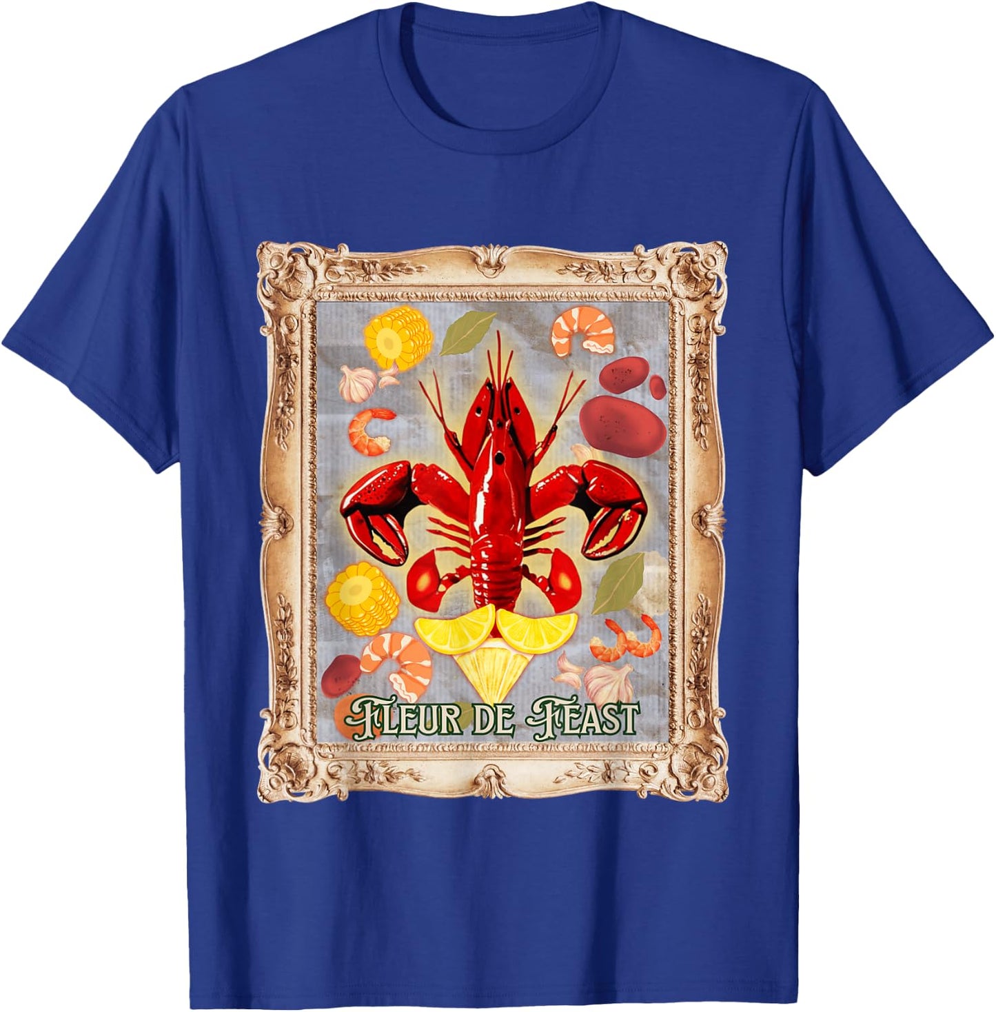 Crawfish Boil Cool Fleur De Feast Cajun Food T-Shirt - T-Shirt | Royal