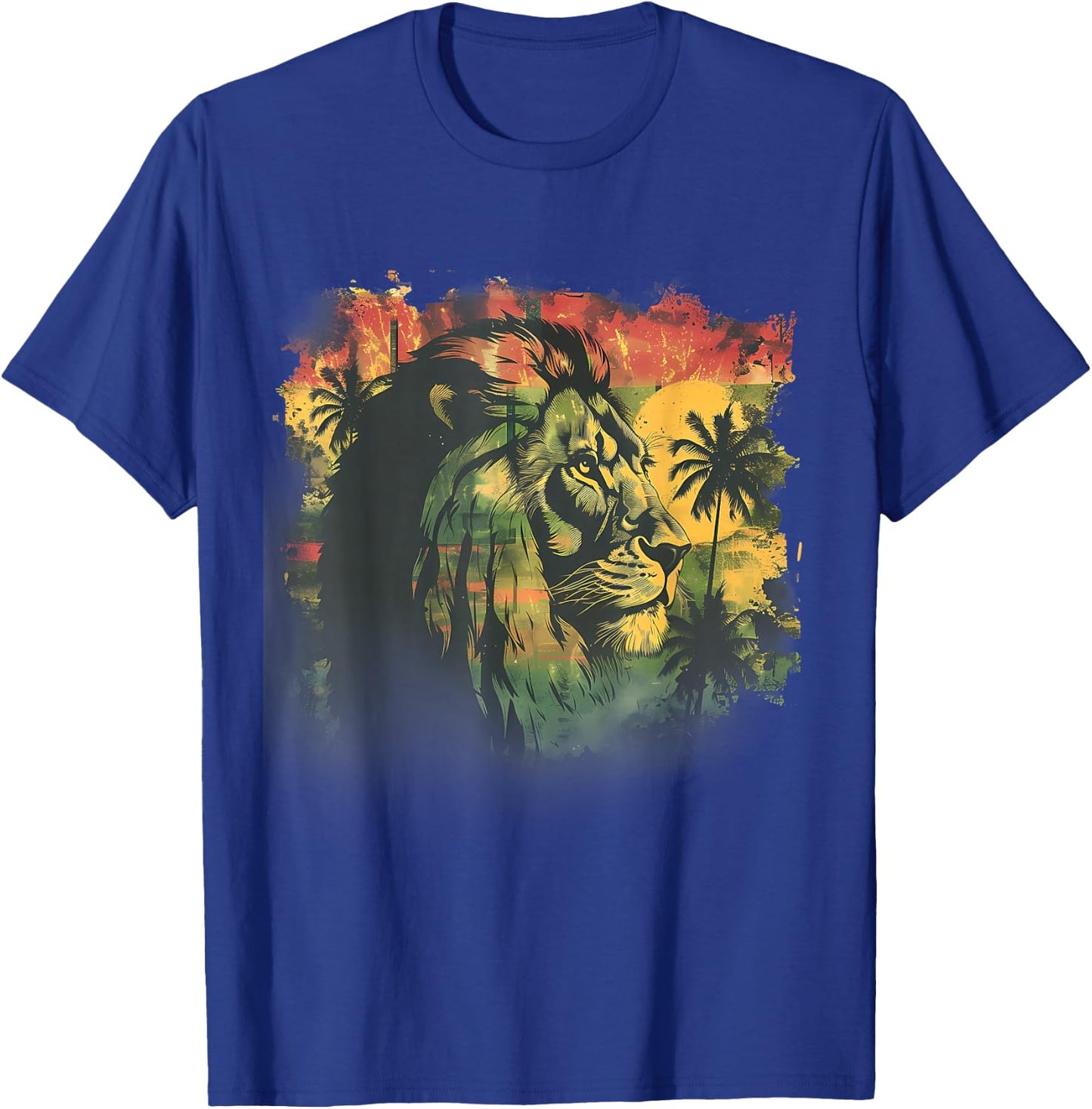 Rasta Reggae Lion Rasta Roots Lion Of Judah Reggae Music T-Shirt - T-Shirt | Royal