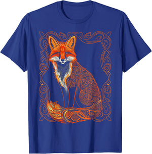 Fox Animal Illustration Fox , Black, S T-Shirt - T-Shirt | Royal