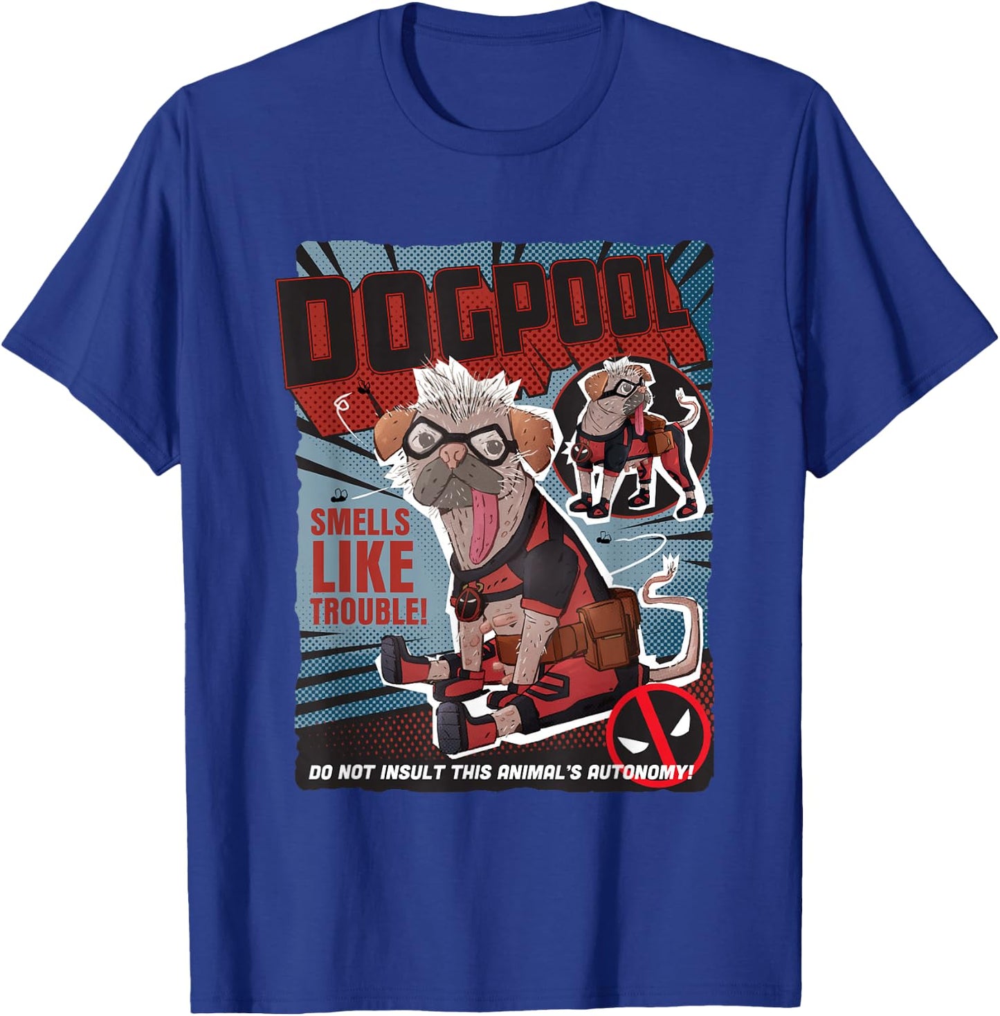 Marvel Deadpool & Wolverine Dogpool Doodle Comic Book Cover , Black, S T-Shirt - T-Shirt | Royal