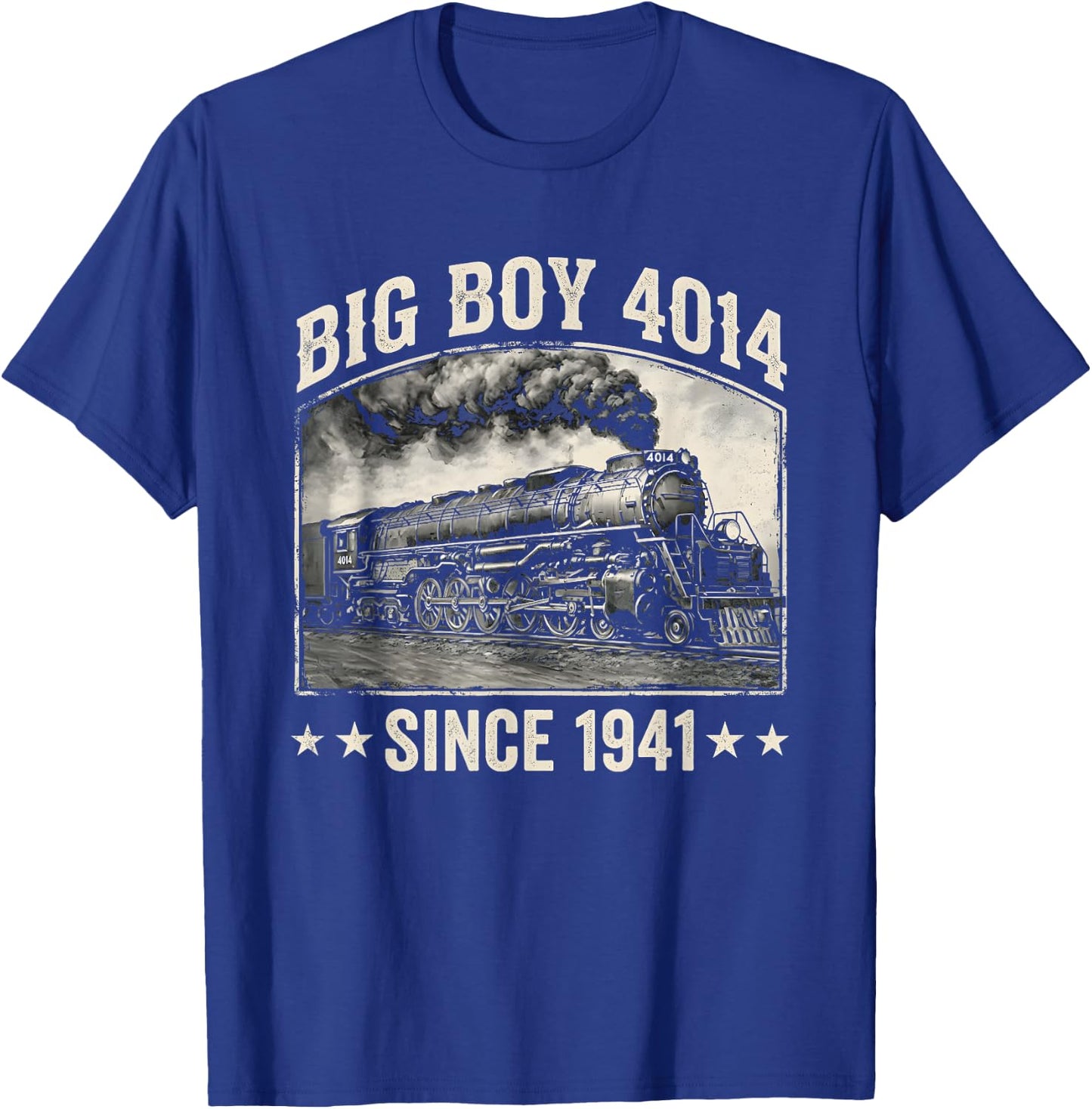 Big Boy 4014 Train Engineer Steam Train Conductor American T-Shirt - T-Shirt | Royal