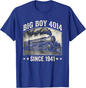 Big Boy 4014 Train Engineer Steam Train Conductor American T-Shirt - T-Shirt | Royal