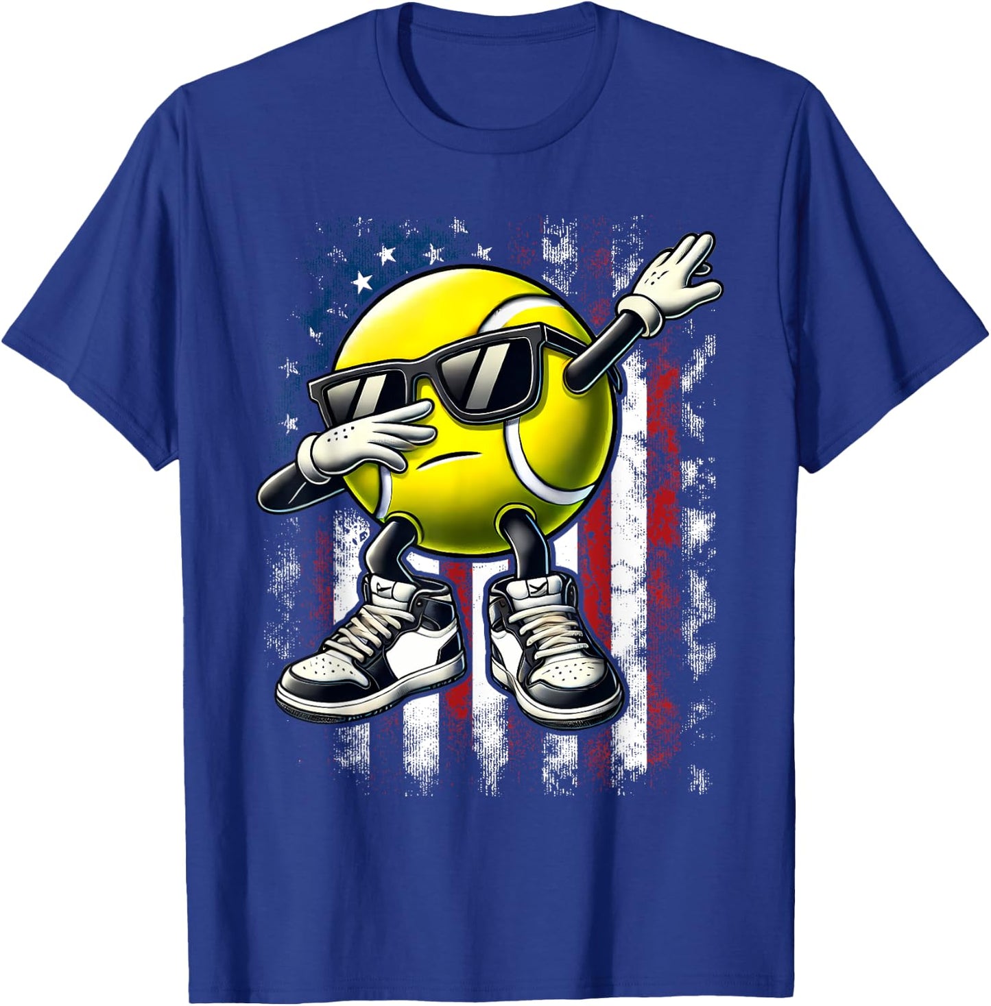 Dabbing Tennis Ball Funny Boys Men Women Sports Player T-Shirt - T-Shirt | Royal