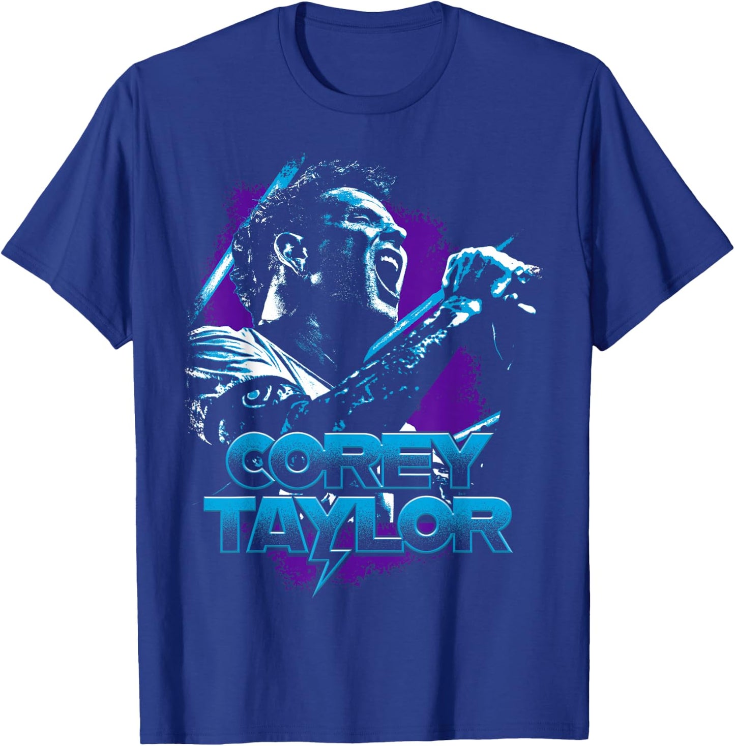 Corey Taylor Screaming Purple , black T-Shirt - T-Shirt | Royal