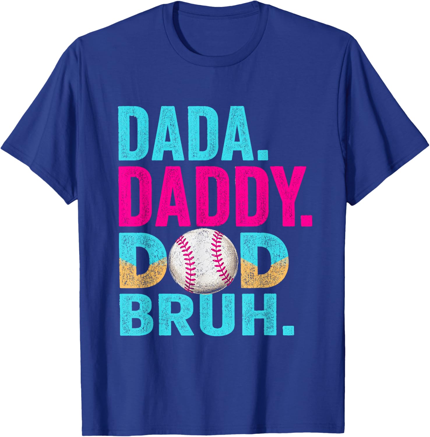 Dada Daddy Dad Bruh Baseball Drip Ice Cream Father's Day T-Shirt - T-Shirt | Royal