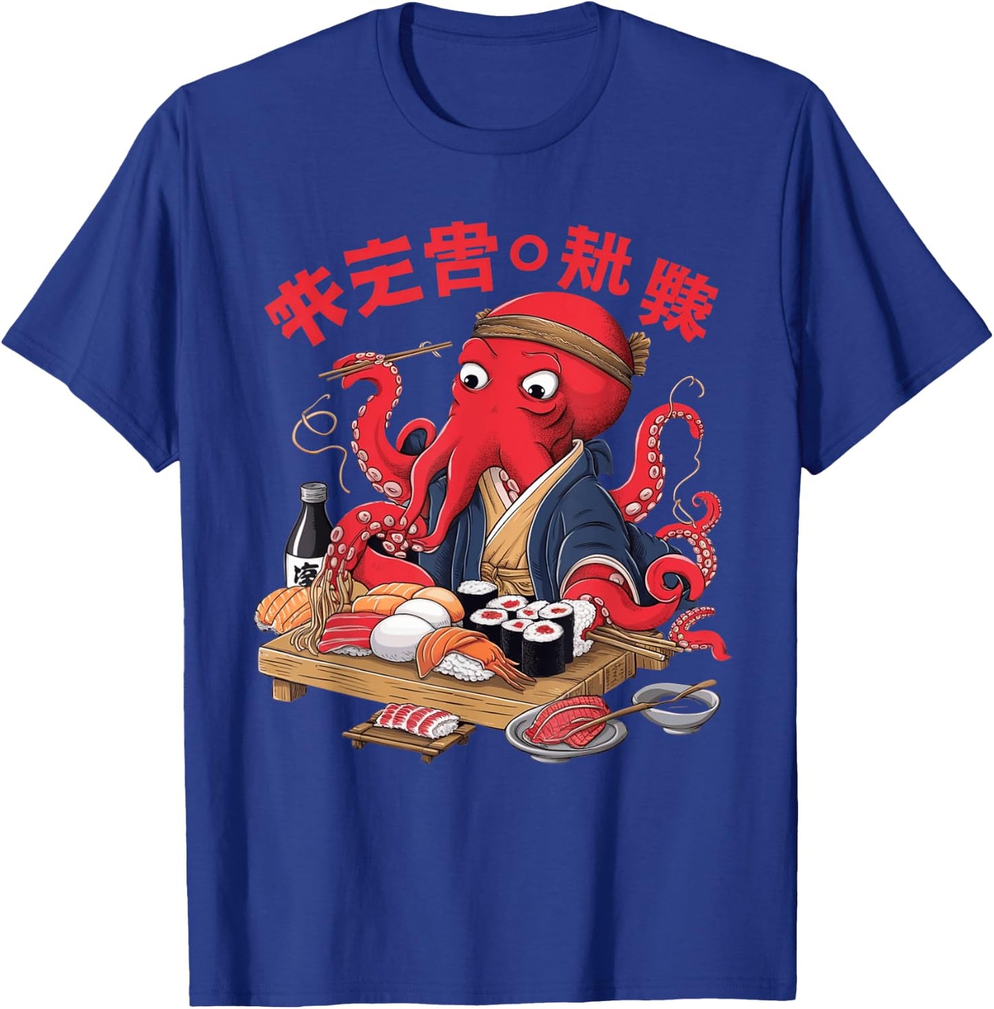 Octopus Ramen Aesthetic Japanese Culture Tokyo asian Art T-Shirt - T-Shirt | Royal