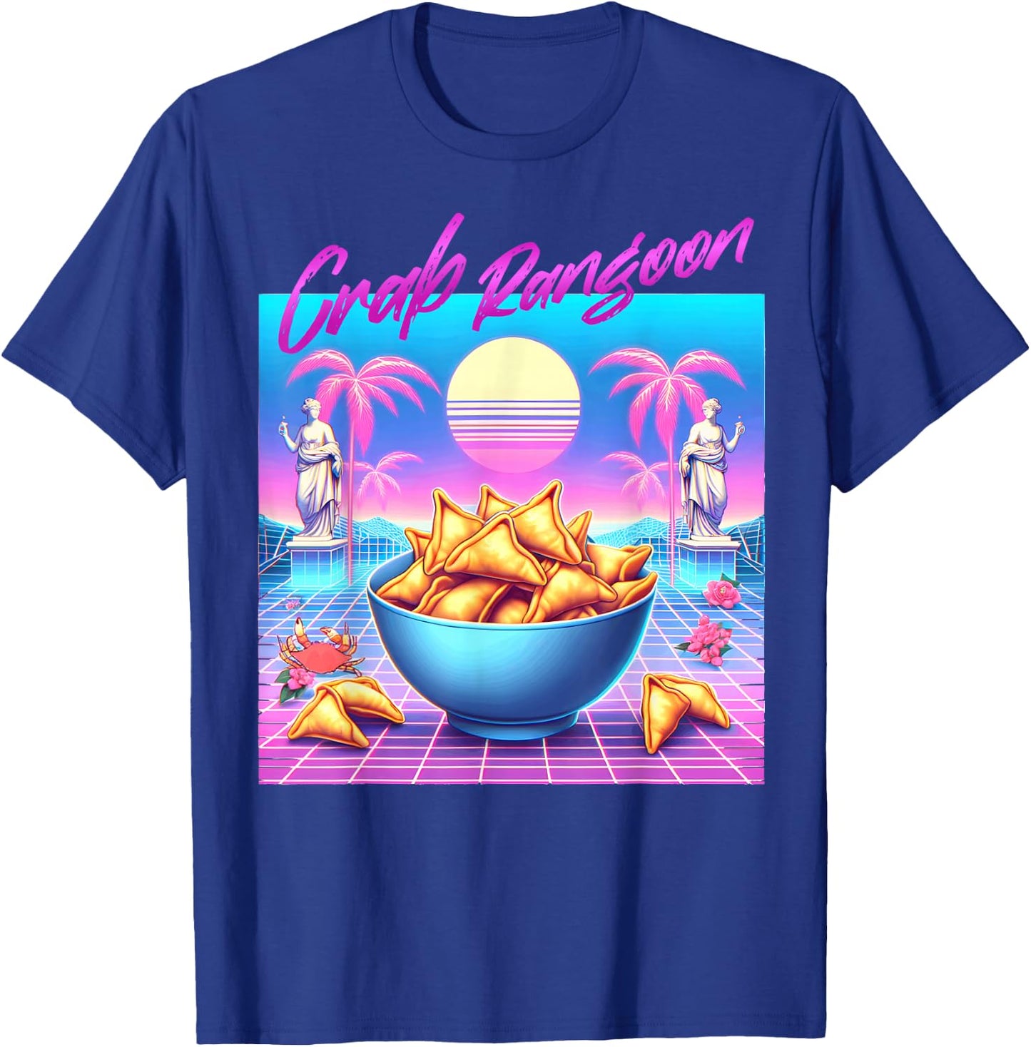 Vaporwave Crab Rangoon Goons Meme 80s Synthwave Retro 1980s T-Shirt - T-Shirt | Royal