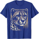 Cheetah Face Print T-Shirt - T-Shirt | Royal