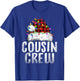 Christmas Cousin Crew Santa Xmas Family Matching Pajamas T-Shirt - T-Shirt | Royal