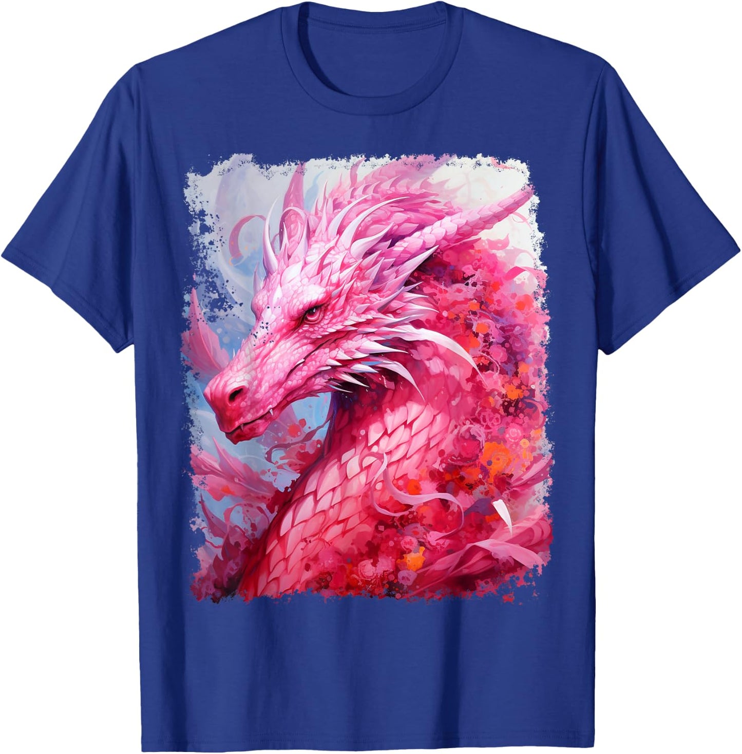 Pop Art Colorful Dragon Pink T-Shirt - T-Shirt | Royal