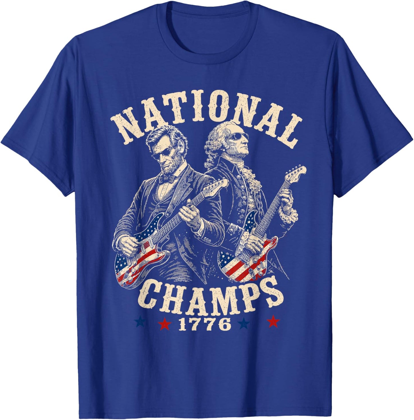 1776 National Champions Patriotic America 250th Anniversary T-Shirt - T-Shirt | Royal