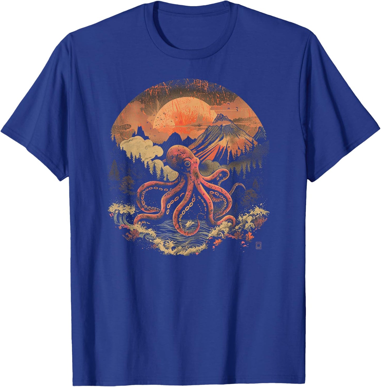 Evening Octopus T-Shirt - T-Shirt | Royal