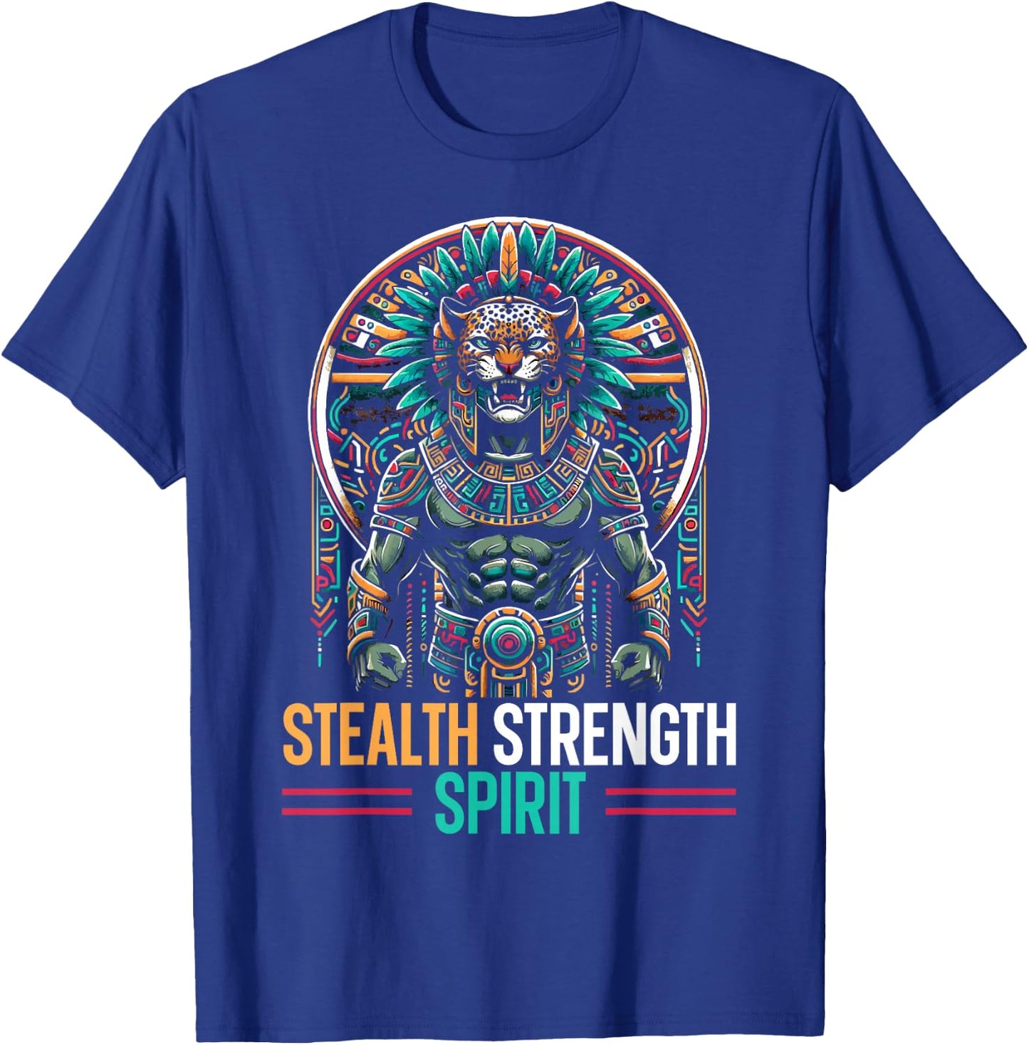 Aztec Jaguar Warrior Aztec Culture Mayan Indigenous T-Shirt - T-Shirt | Royal