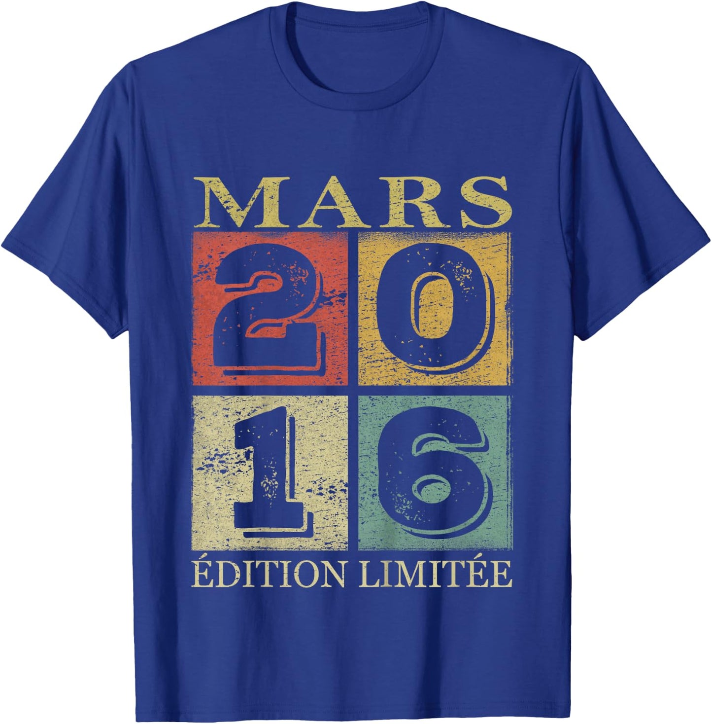 Enfant 10 Ans Garçon 2016 Anniversaire Mars 10 Ans Garçon 2016 T-Shirt - T-Shirt | Royal