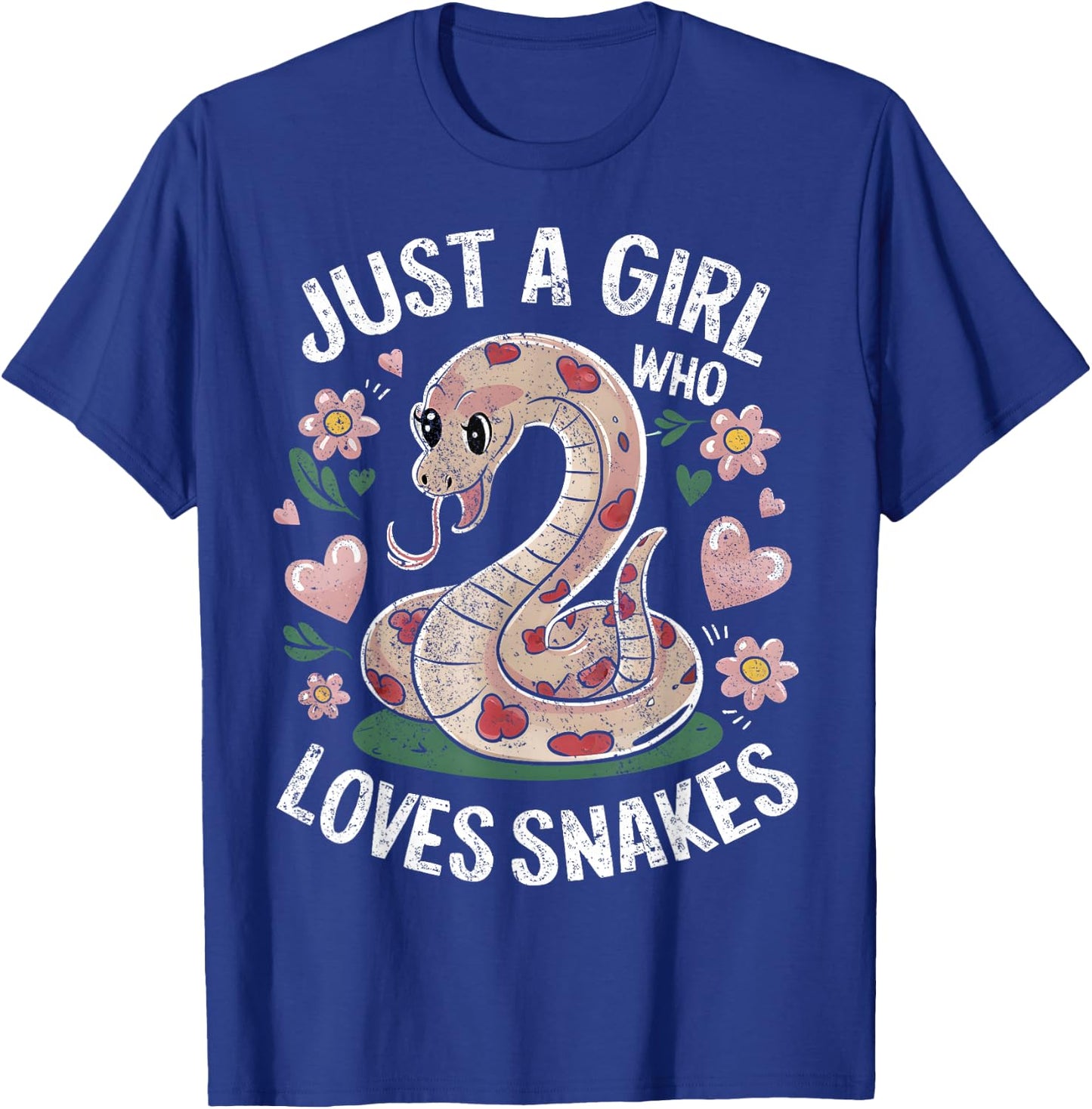 Girl Who Loves Snakes T-Shirt - T-Shirt | Royal