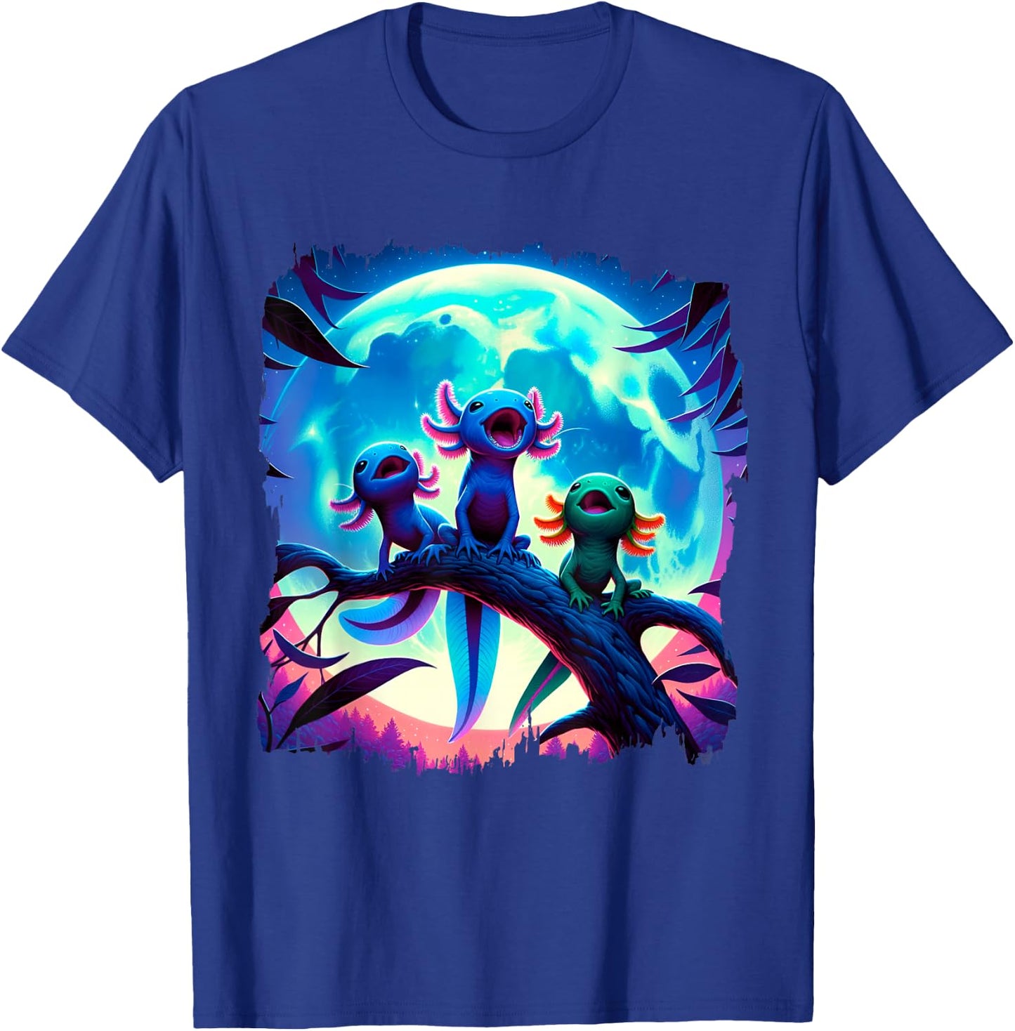 Axolotls Howl At Moon Axolotl Owner T-Shirt - T-Shirt | Royal