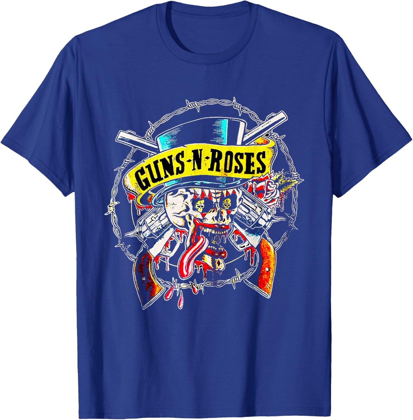 Offizielle Guns N' Roses Skull & Guns T-Shirt - T-Shirt | Royal