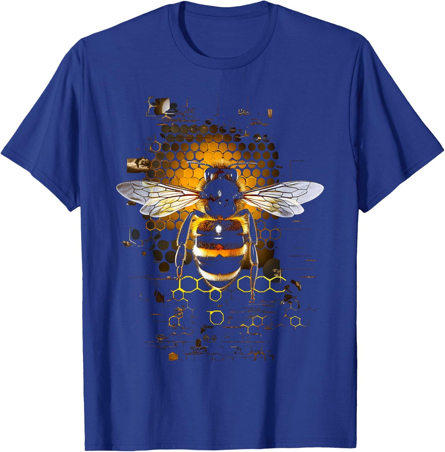 Bee Pattern , Black, S T-Shirt - T-Shirt | Royal