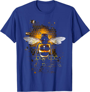 Bee Pattern , Black, S T-Shirt - T-Shirt | Royal