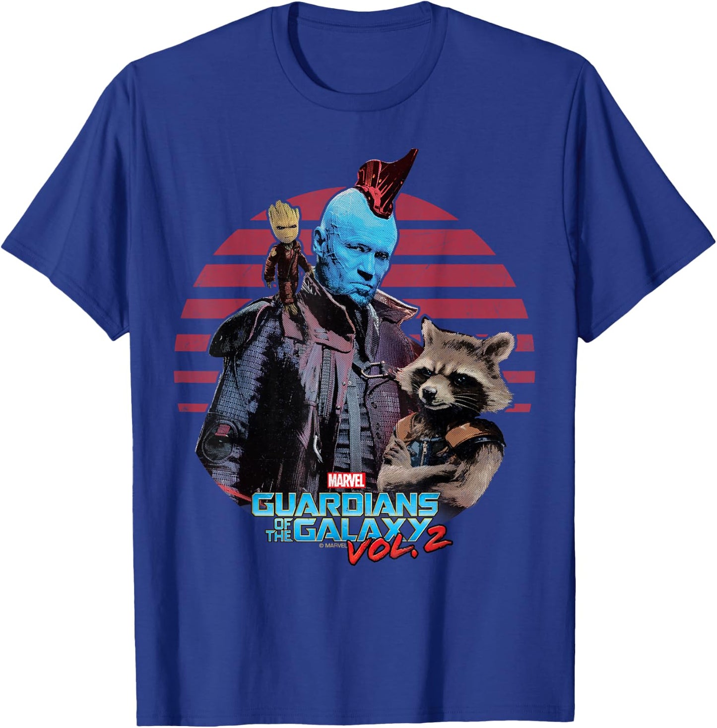 Marvel Guardians of The Galaxy Vol. 2 Yondu Groot Rocket T-Shirt - T-Shirt | Royal