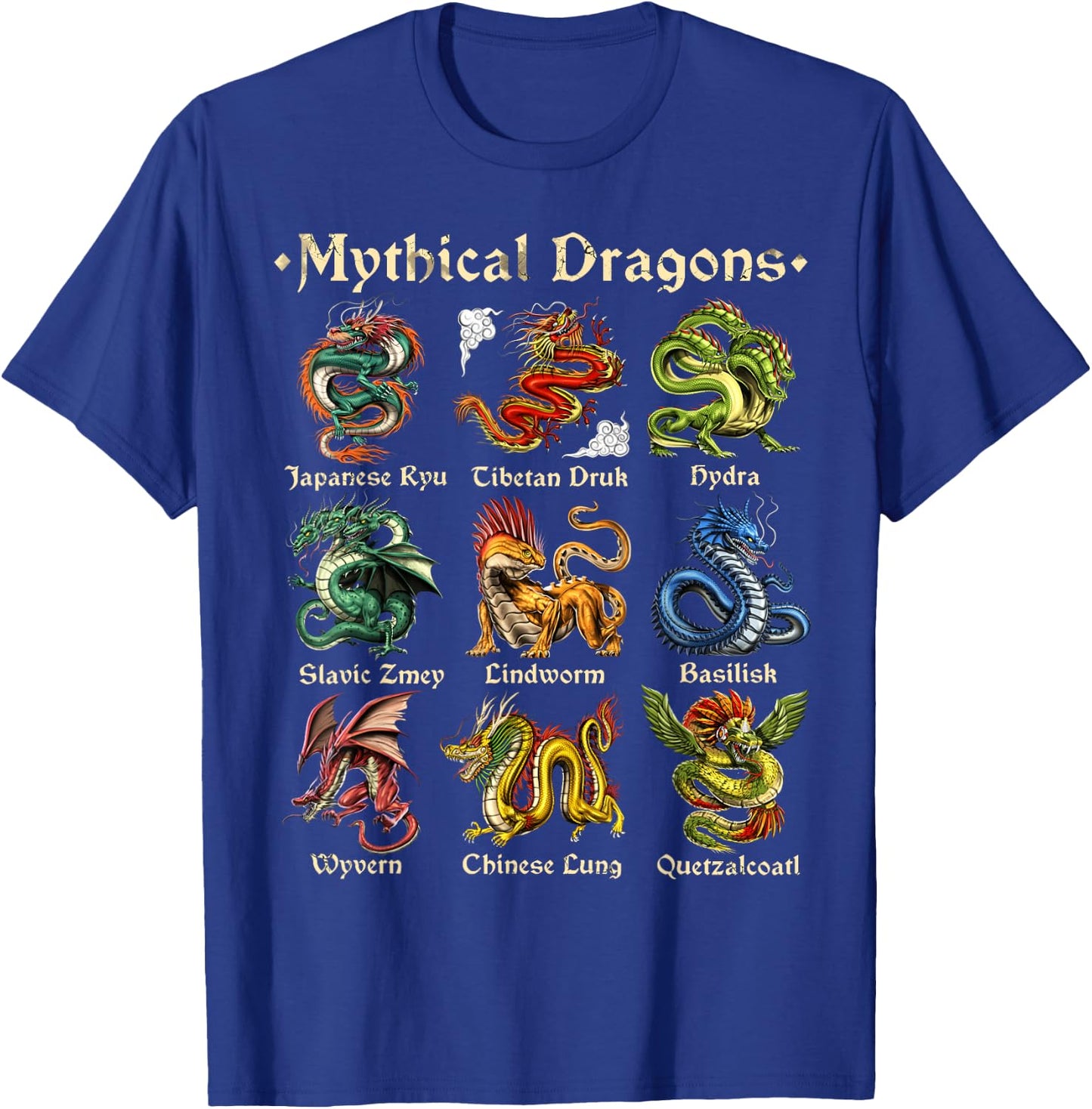 Dragons Mythical Creature Dragon T-Shirt - T-Shirt | Royal