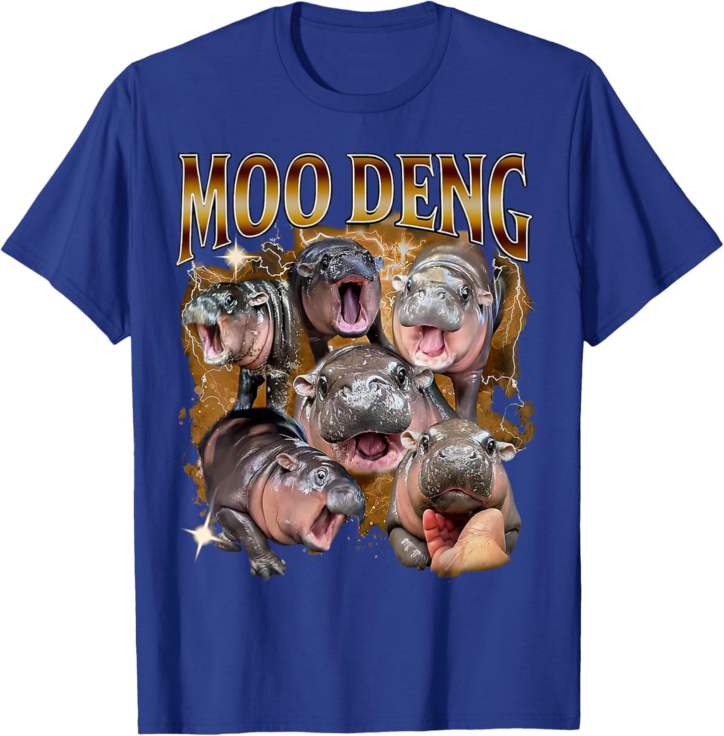 Funny Moo-Deng Baby Pygmy Hippo Cute Zoo For Family T-Shirt - T-Shirt | Royal