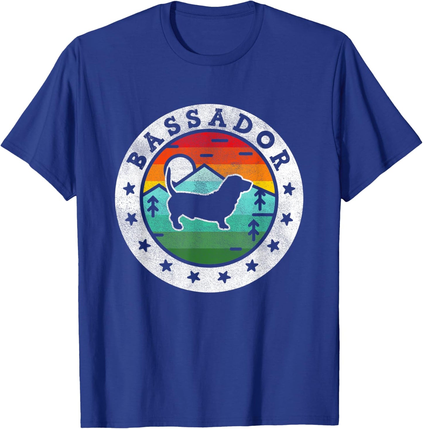 Vintage Bassador Retro Dog Mom Dad Women T-Shirt - T-Shirt | Royal