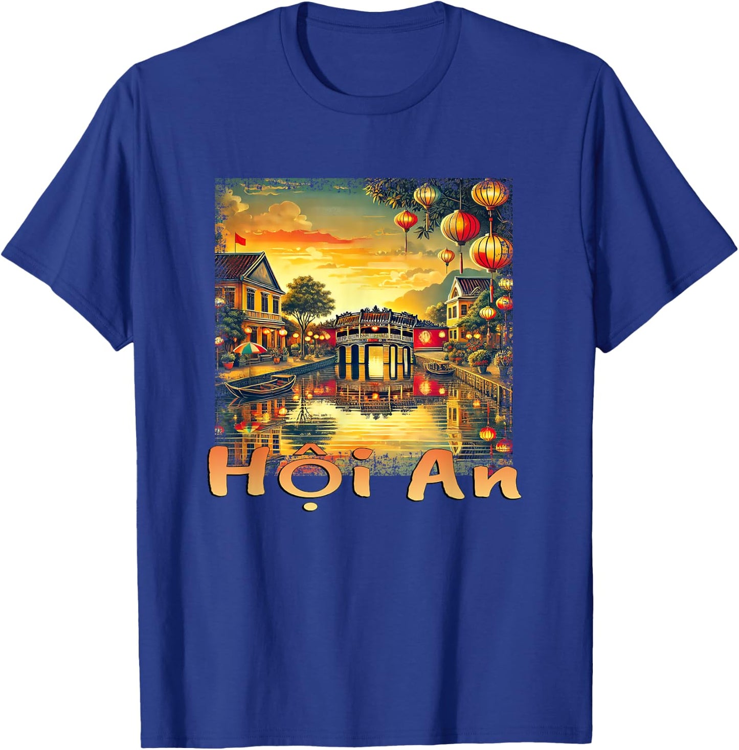 Hoi An Vietnam Ancient Town Canals Sunset T-Shirt - T-Shirt | Royal