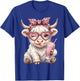 Scottish Highland Cow Eating Gum Bubblegum T-Shirt - T-Shirt | Royal