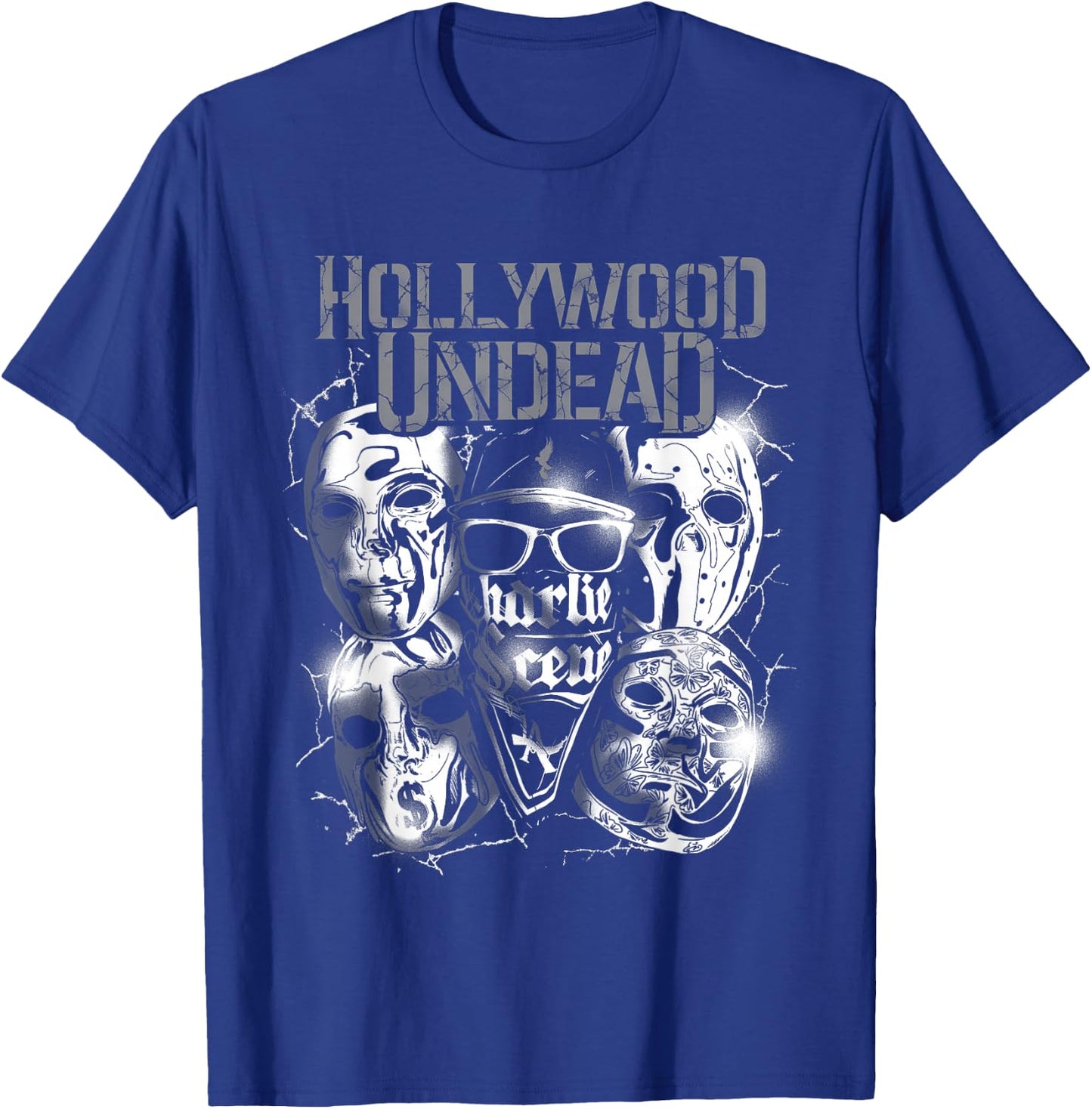 Hollywood Undead Official Merchandise - Metal Masks , black T-Shirt - T-Shirt | Royal