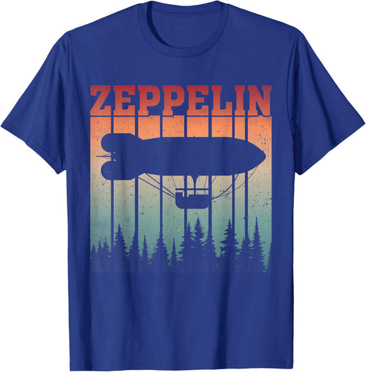 Zeppelin Retro Dirigible Vintage Zepelin Airship T-Shirt - T-Shirt | Royal