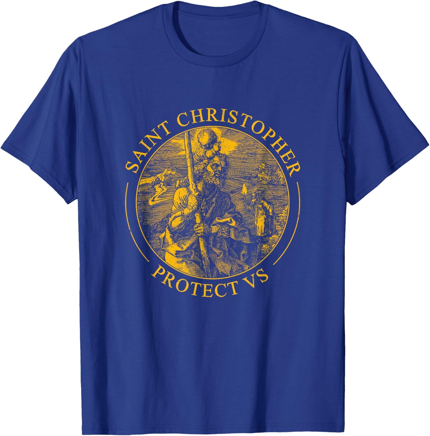 San Cristóbal Travel Patron Saint Christopher Protect Us T-Shirt - T-Shirt | Royal