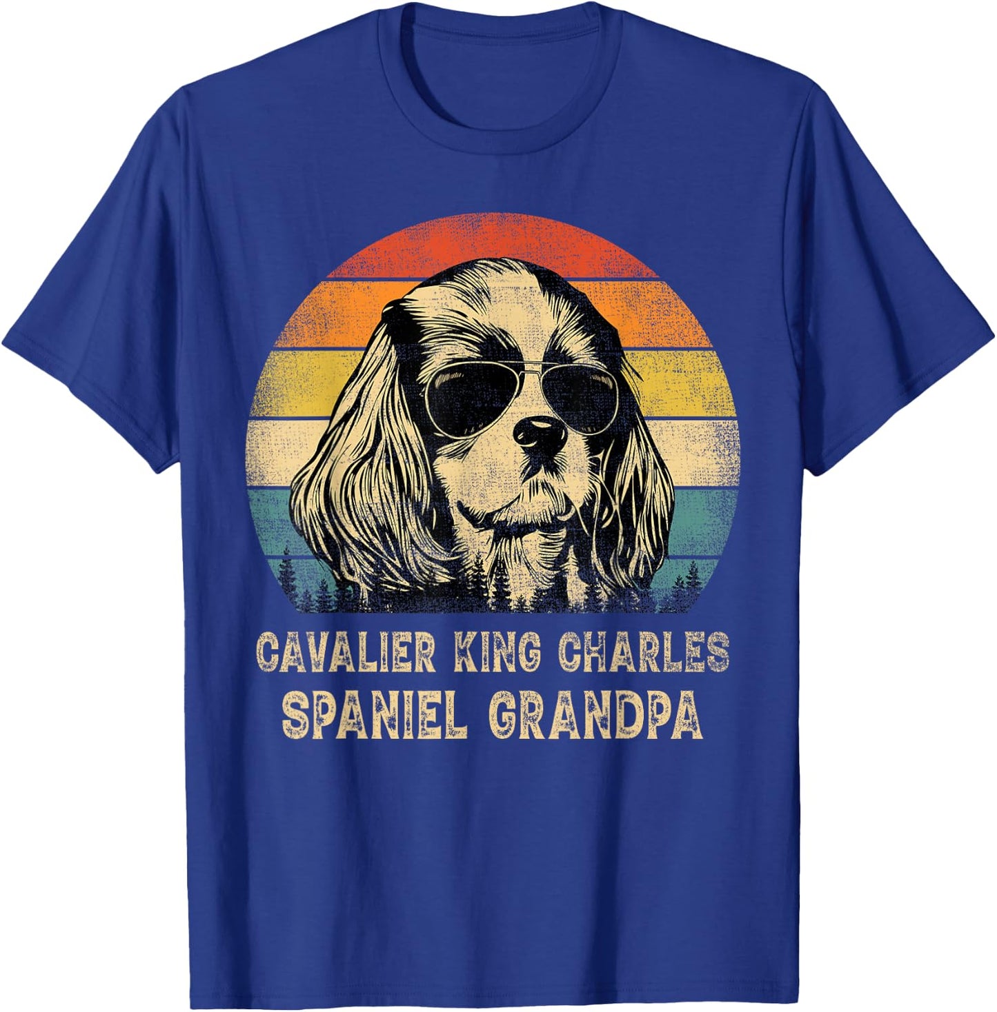 Cavalier King Charles Spaniel Grandpa Dog Father's Day T-Shirt - T-Shirt | Royal