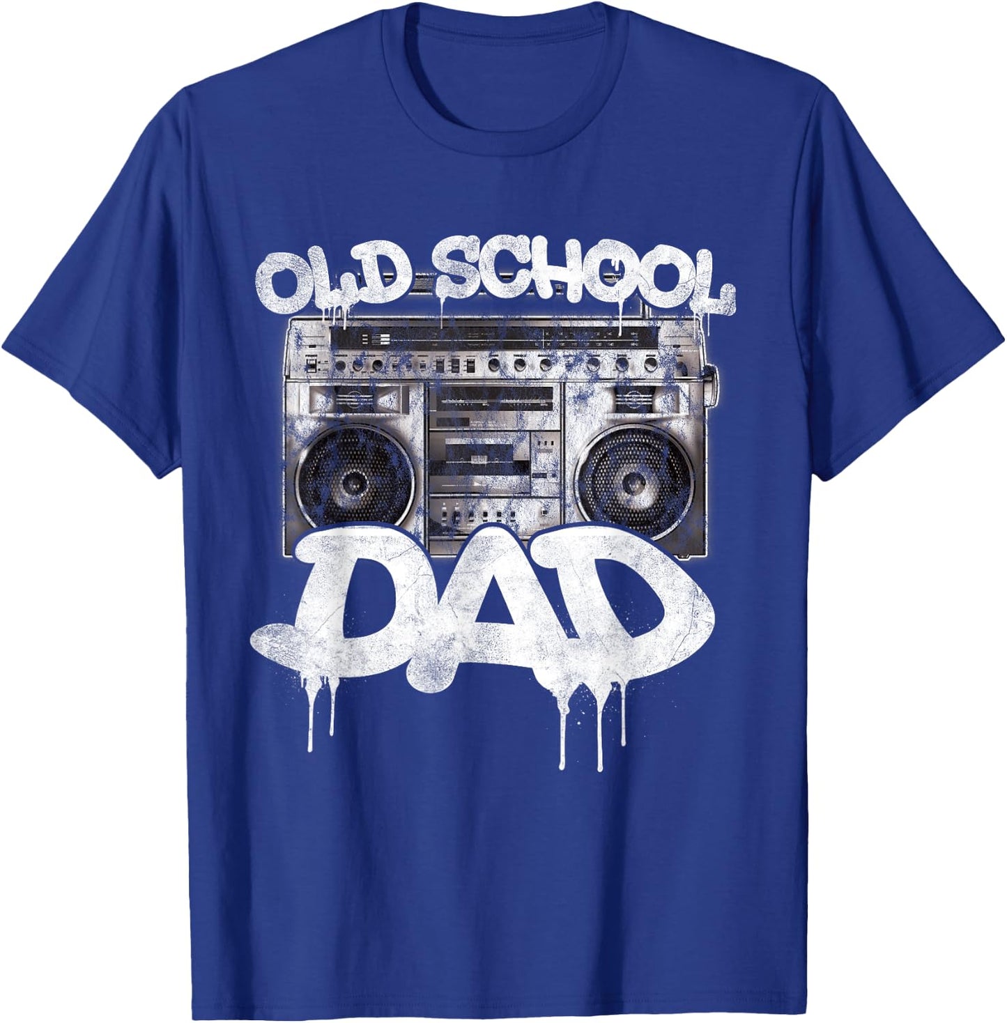 Old School Dad Boombox T-Shirt - T-Shirt | Royal