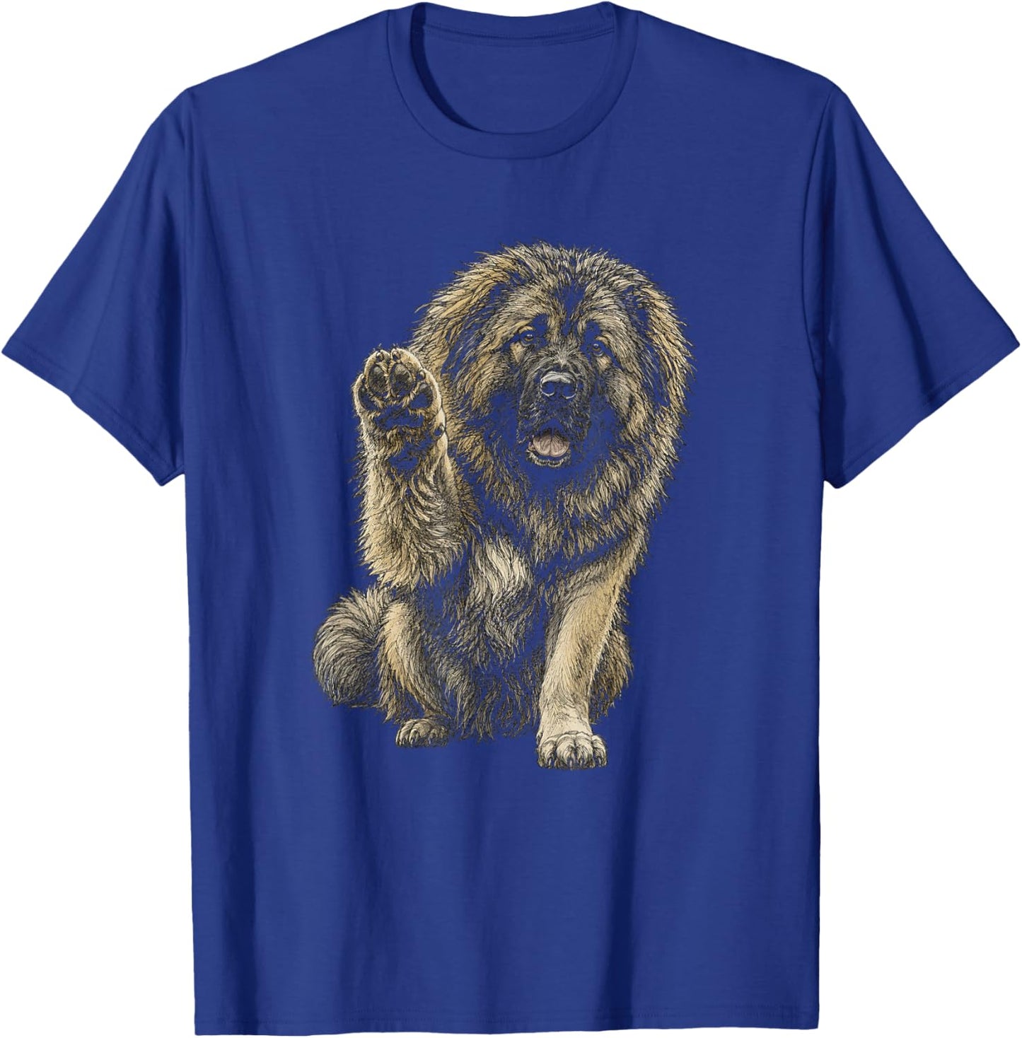 Caucasian Shepherd Dog Artwork Design T-Shirt - T-Shirt | Royal