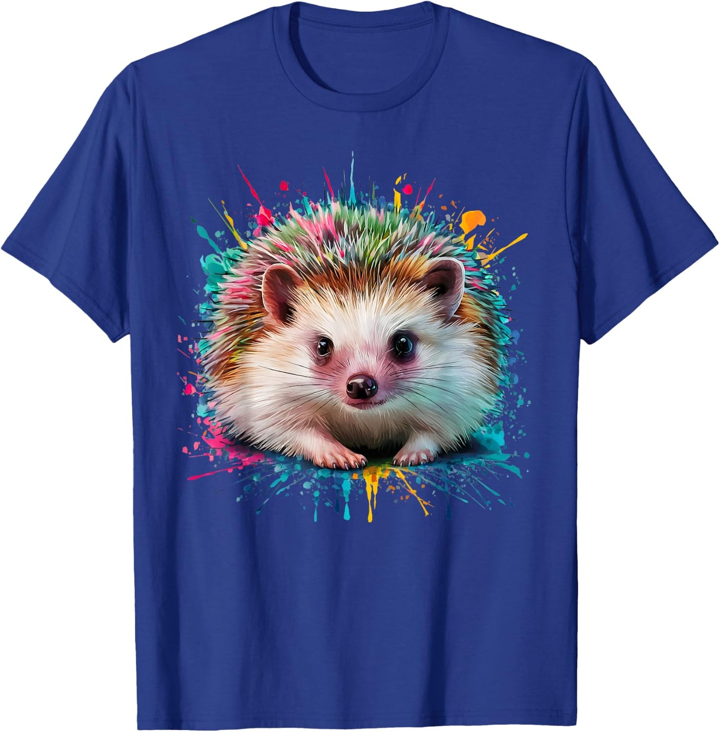 Hedgehog Men Woman Colorful Watercolor Hedgehog T-Shirt - T-Shirt | Royal