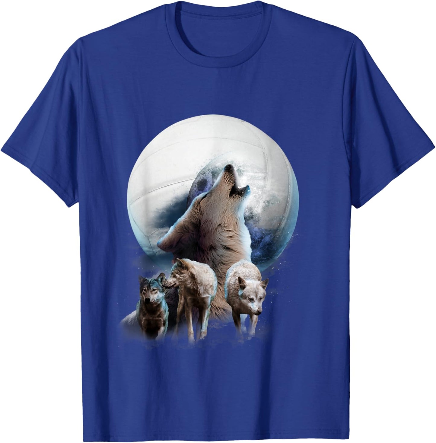 Volleyball Wolf Theme Classic , Black, Small T-Shirt - T-Shirt | Royal