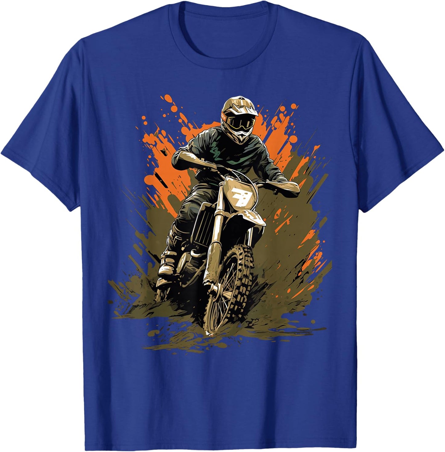 Dirt Bike Camouflage Motocross Bikes for Boys T-Shirt - T-Shirt | Royal