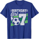 Soccer Birthday Party - 7 Year Old Girl - 7th Birthday T-Shirt - T-Shirt | Royal