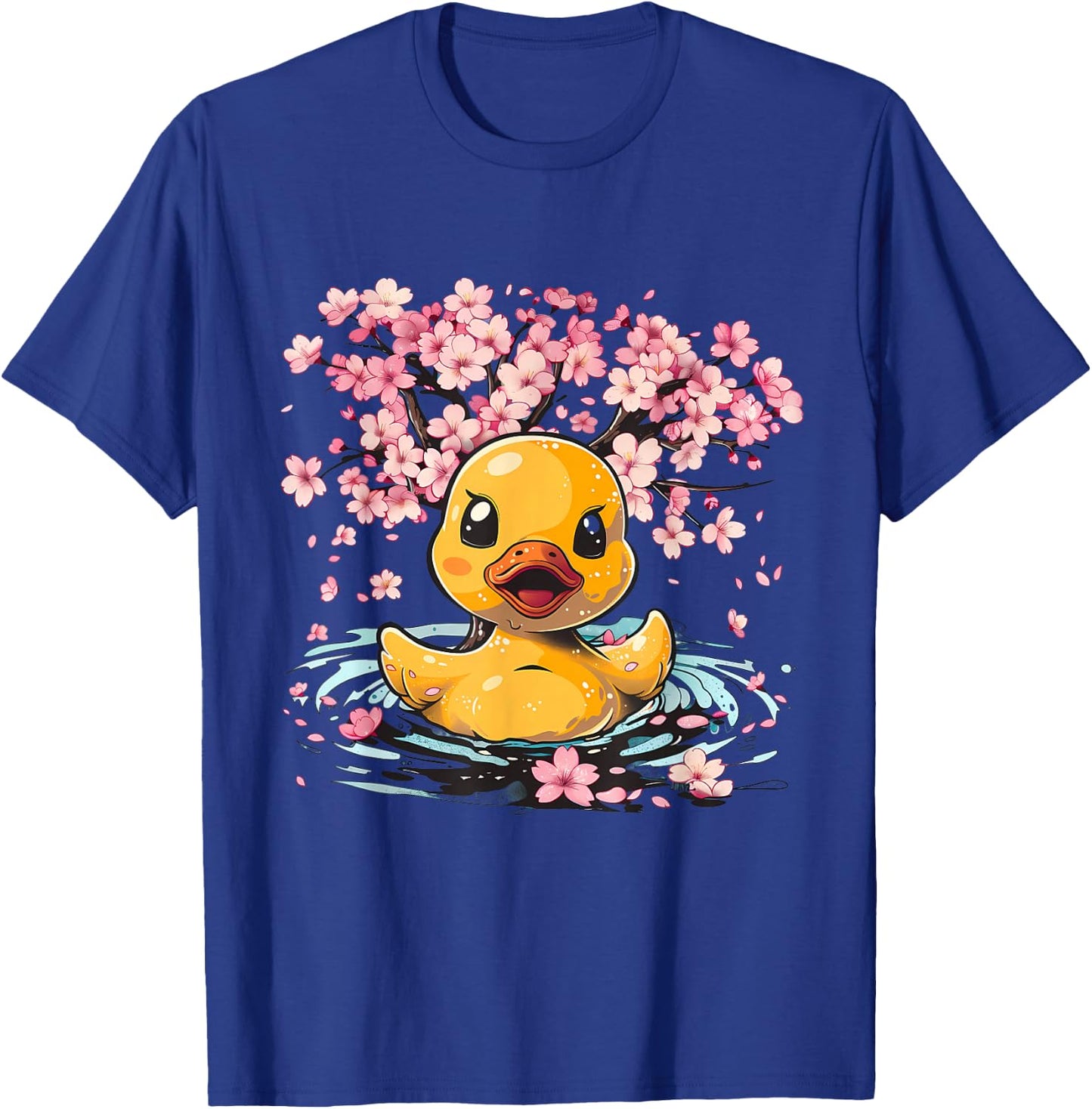 Rubber Duck Sakura Flower Japanese Art Rubber Duck Lover T-Shirt - T-Shirt | Royal