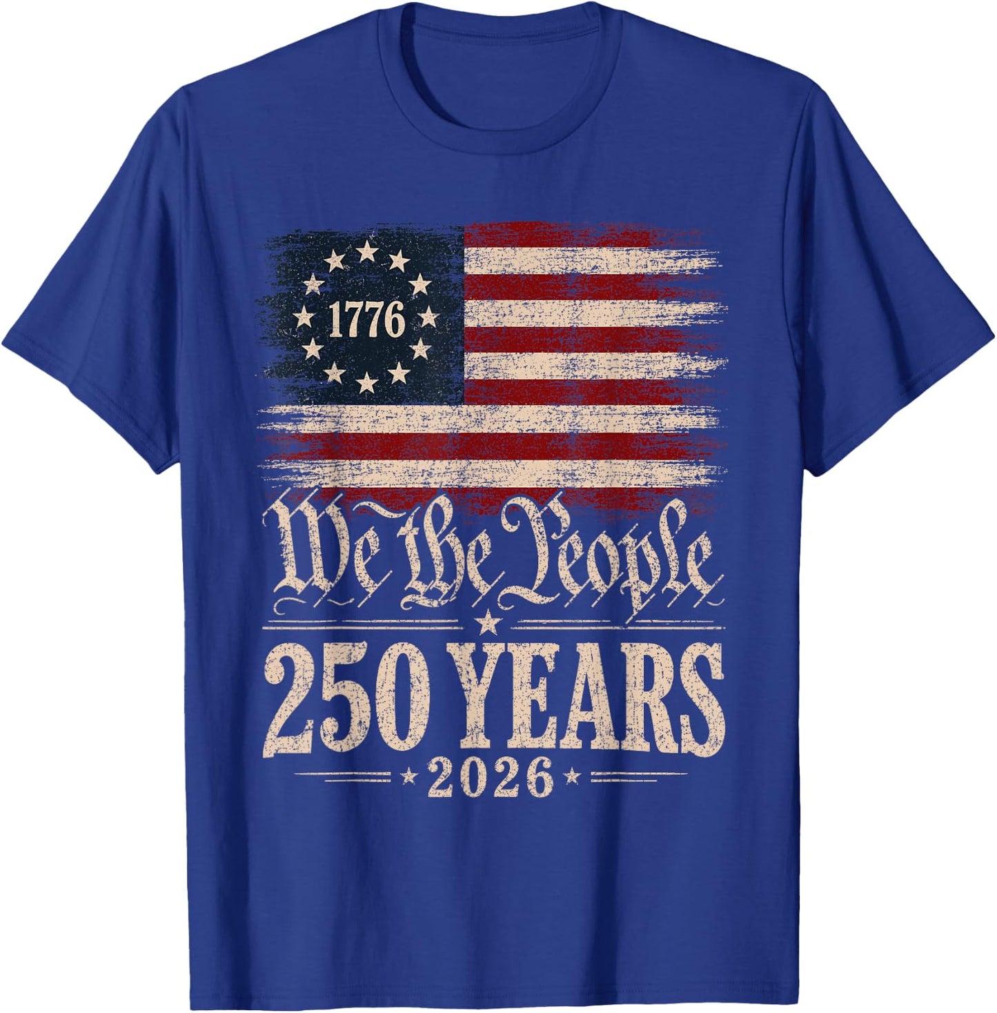 250 Years America Patriotic 4th of July 250 Anniversary USA T-Shirt - T-Shirt | Royal