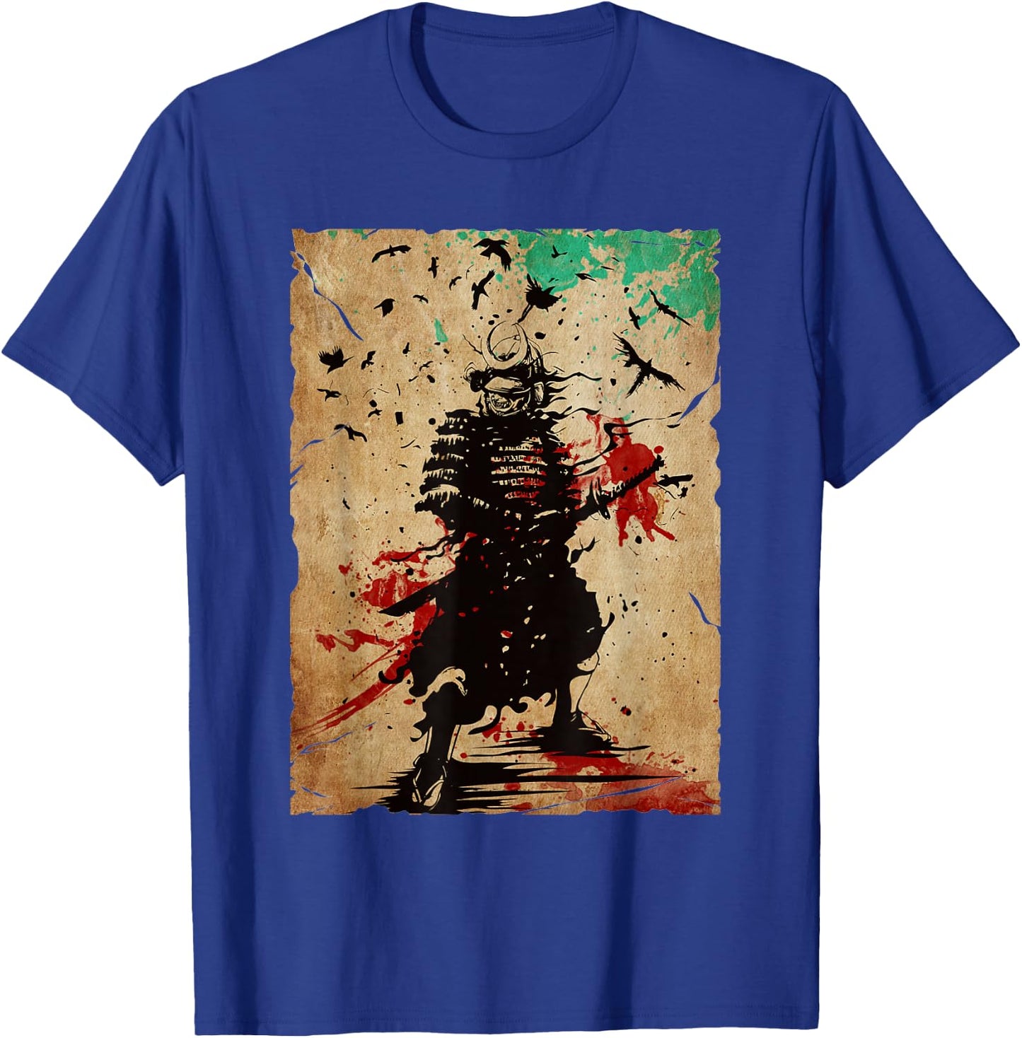 Japanese Vintage Samurai Fighter Retro Art Design T-Shirt - T-Shirt | Royal