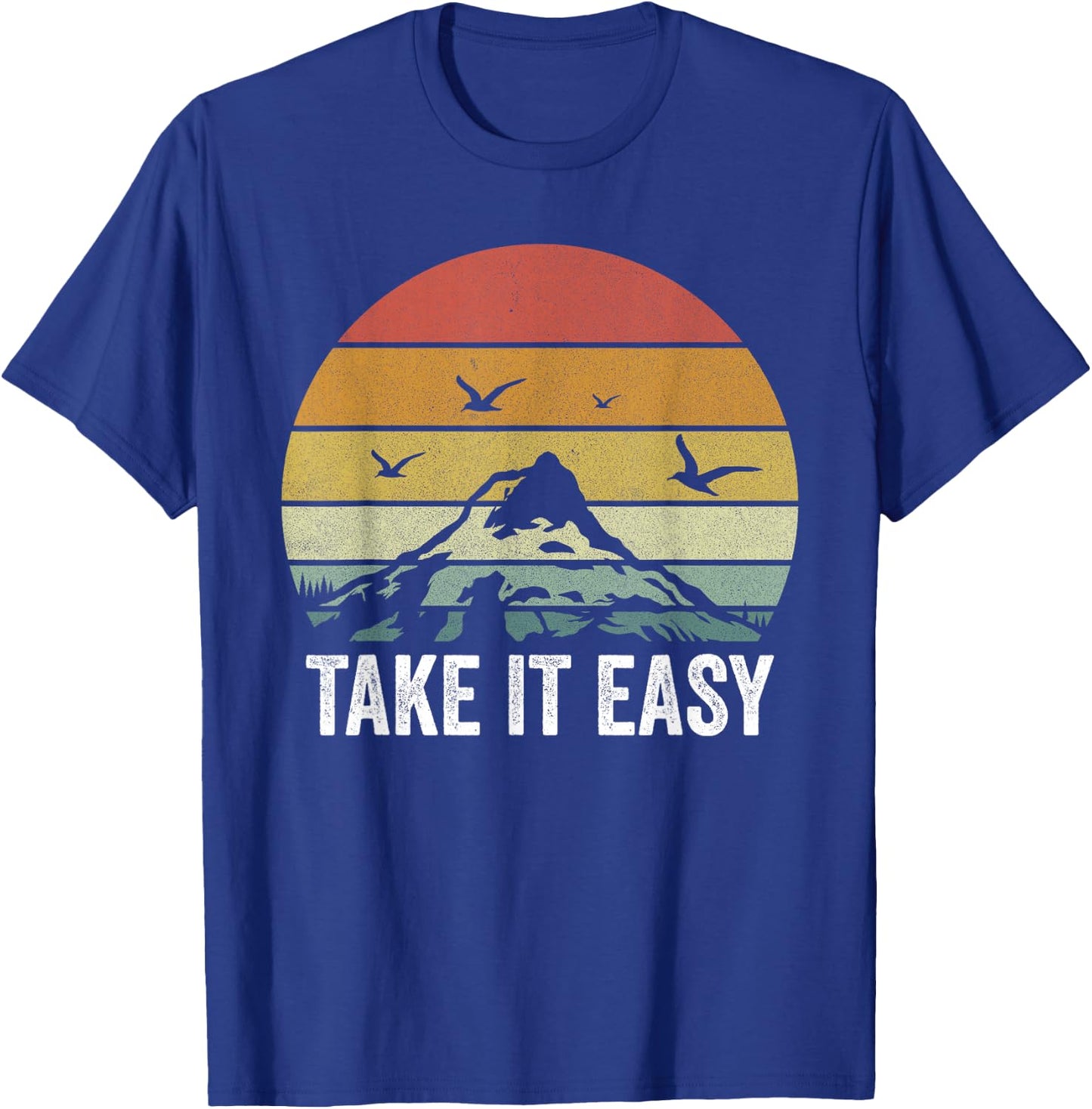 Retro Take It Easy Shirt Vintage Outdoors Camping T-Shirt - T-Shirt | Royal