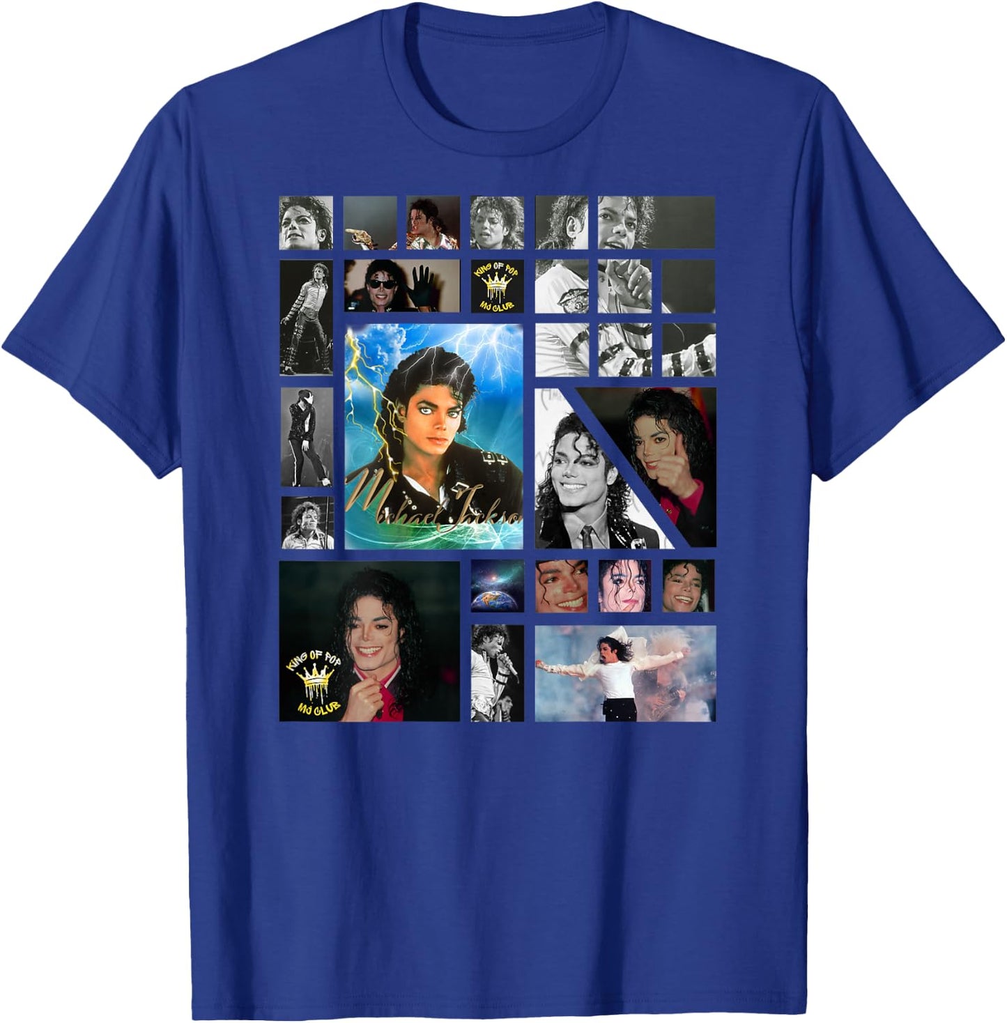 Michael Jackson_703_Back Printed T-Shirt - T-Shirt | Royal