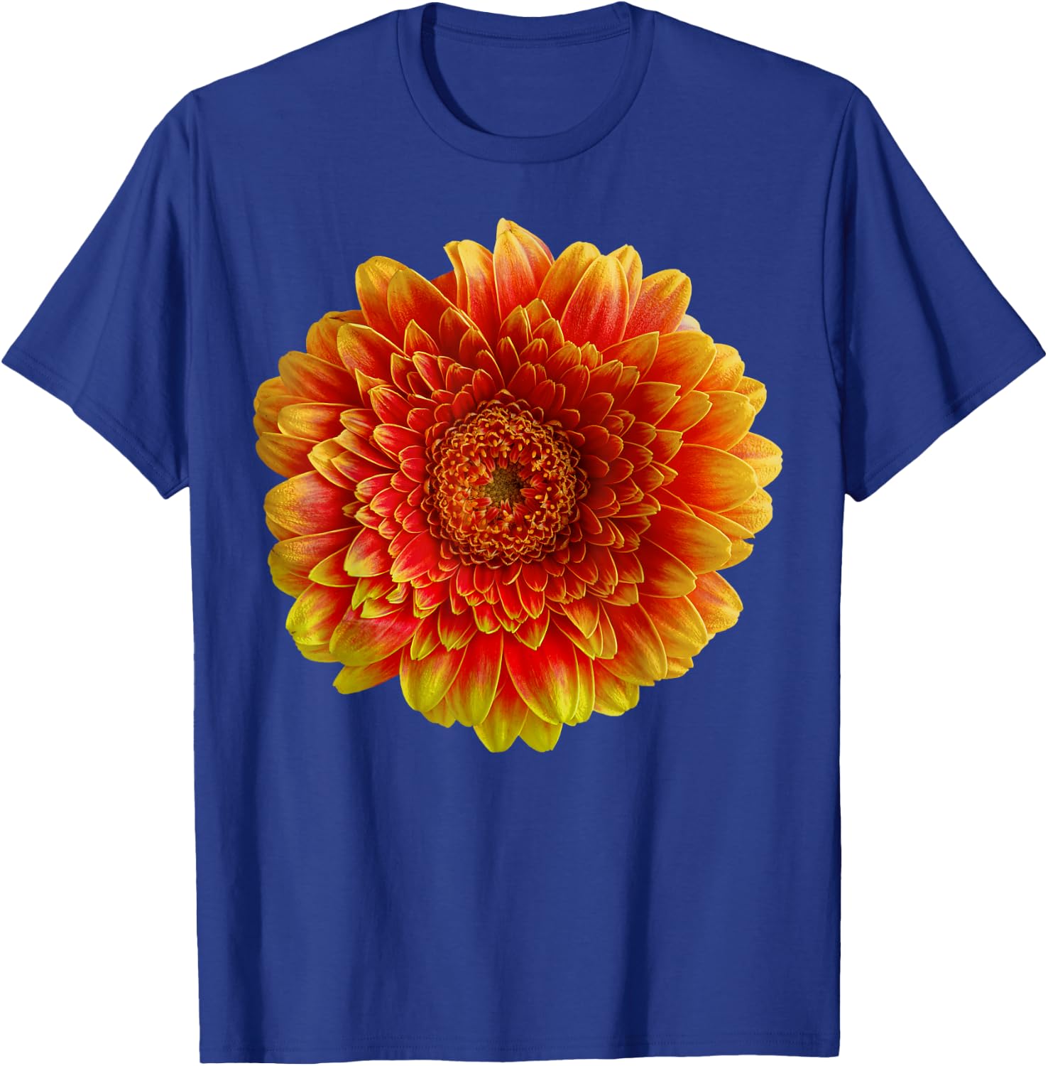 Red Orange Yellow Gerber Daisy Flower Blossom Gardener T-Shirt - T-Shirt | Royal
