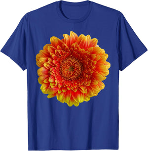 Red Orange Yellow Gerber Daisy Flower Blossom Gardener T-Shirt - T-Shirt | Royal