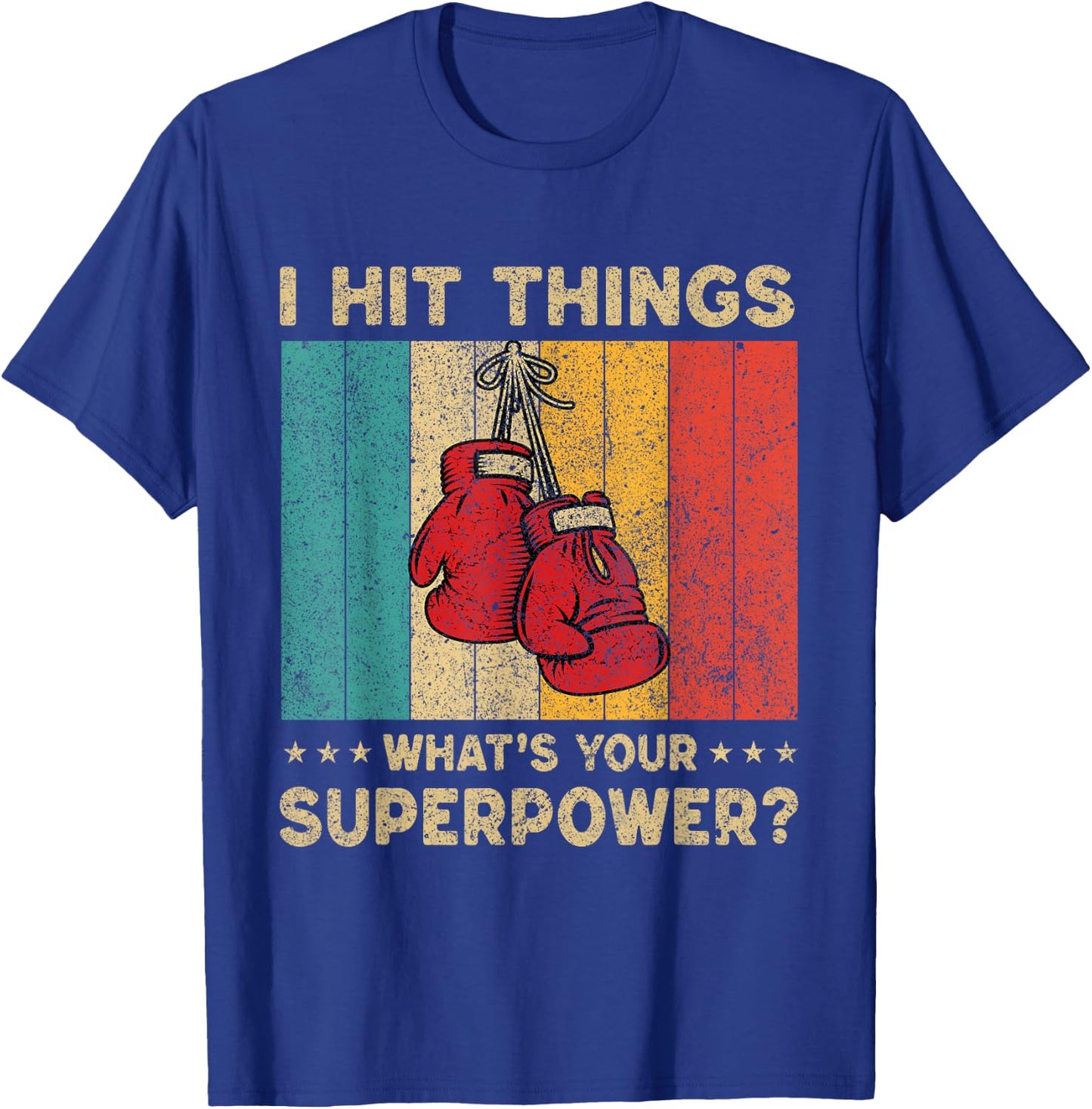 I Throw Punches Vintage Boxing Boxer T-Shirt - T-Shirt | Royal